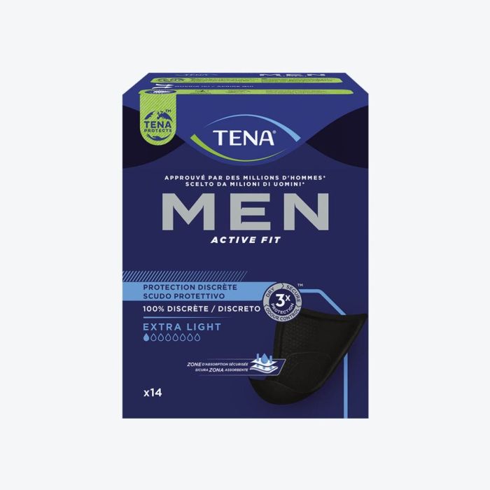 TENA MEN ACTIVE FIT EXTRA LIGHT Spécialiste des protections adultes pour  l'incontinence